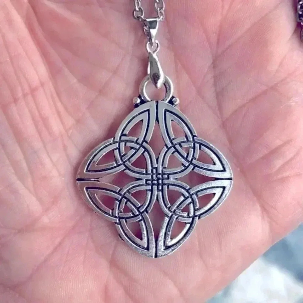 Stainless Steel Celtic Knot Pendant Necklace NWT